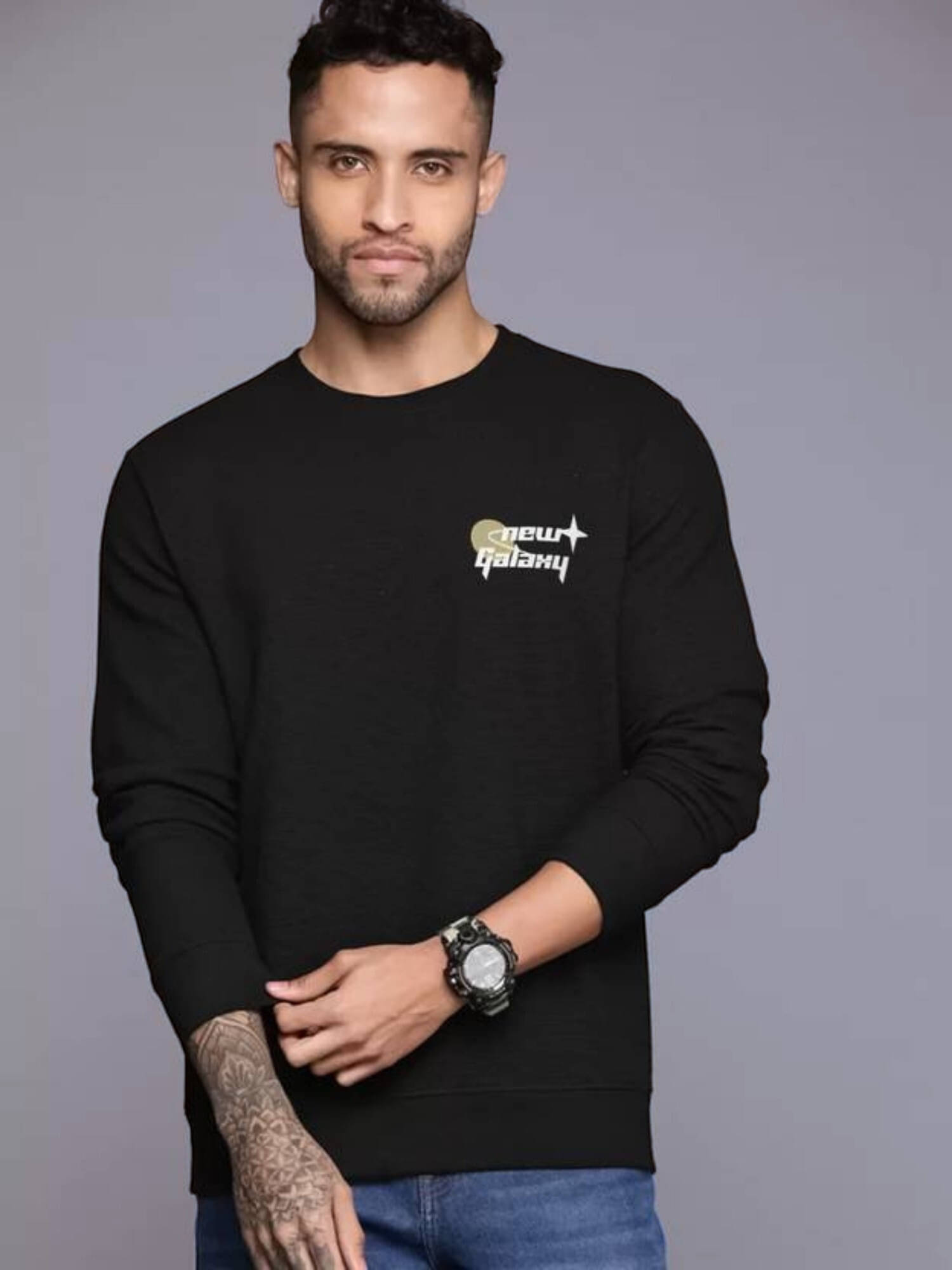 Maniac Men 100% Cotton Relaxed Fit Printed T-Shirt ( Black )     			Maniac Men 100% Cotton Relaxed Fit Printed T-Shirt ( Black )