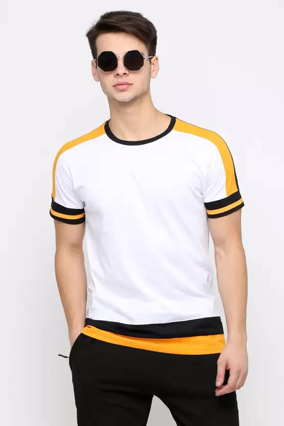 Maniac Men 100% Cotton Slim Fit Colorblock T-Shirt ( Multicolor ) Maniac Men 100% Cotton Slim Fit Colorblock T-Shirt ( Multicolor )