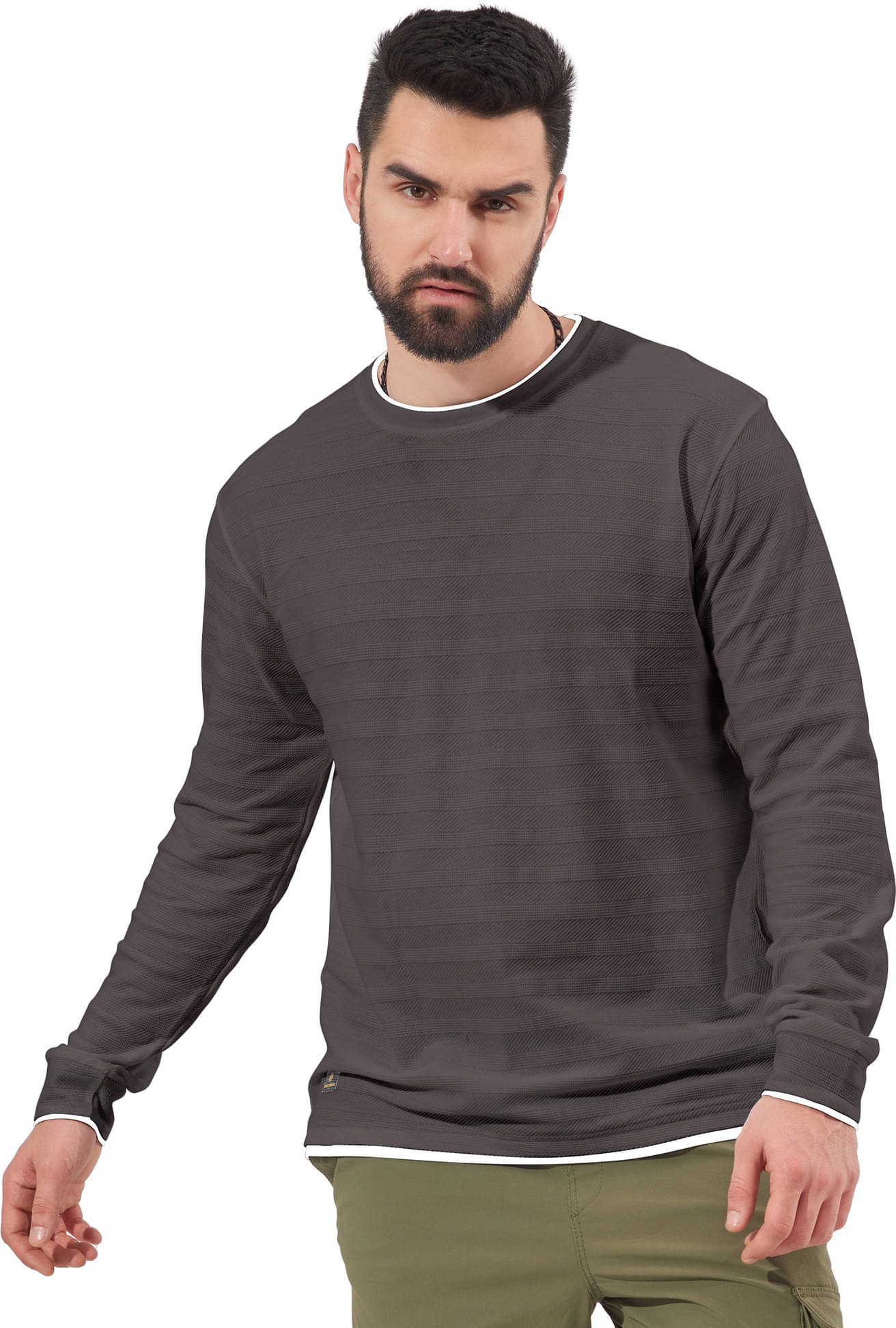 Maniac Men 100% Cotton Slim Fit Solid T-Shirt ( Grey ) Maniac Men 100% Cotton Slim Fit Solid T-Shirt ( Grey )