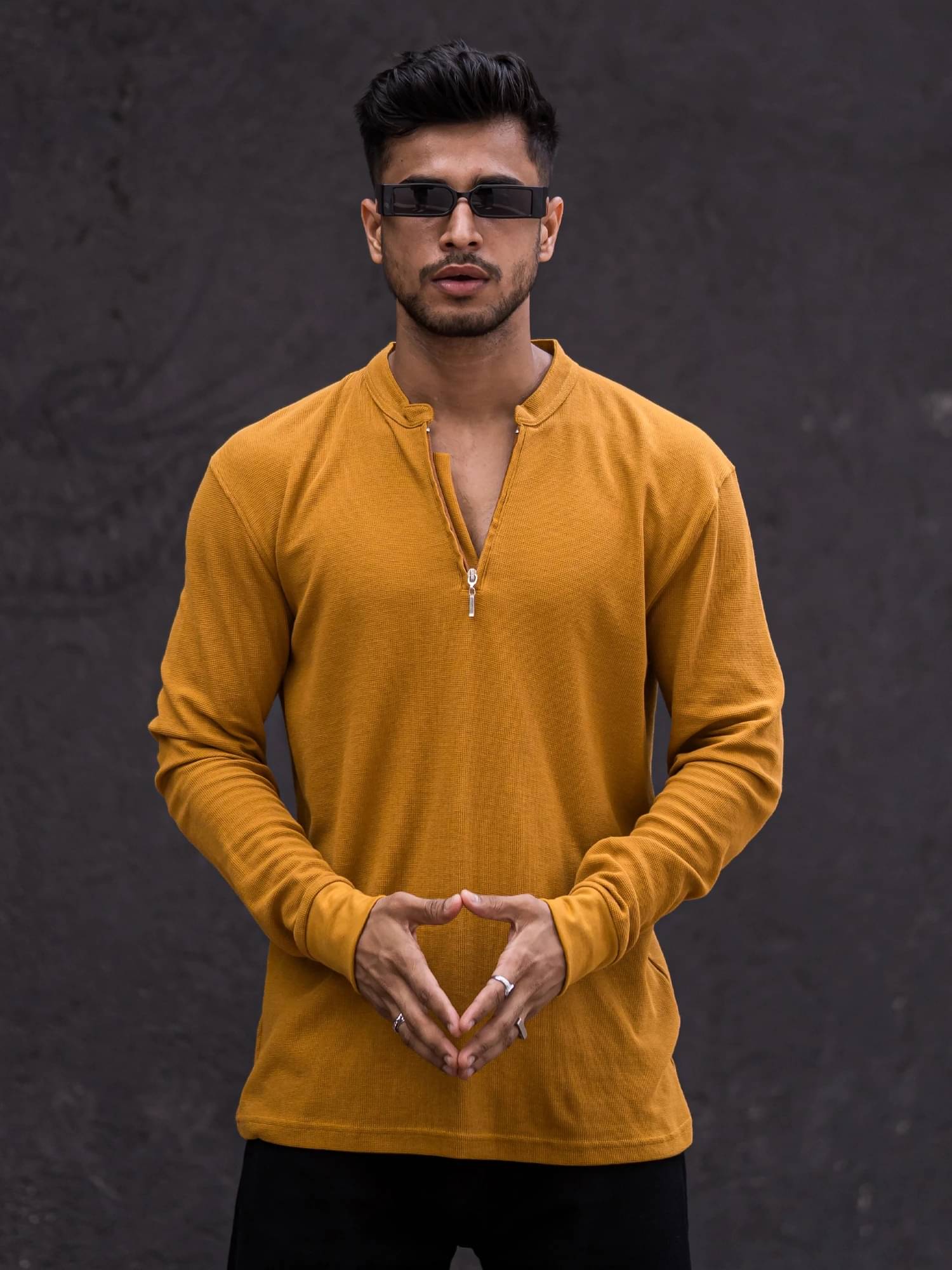 Maniac Men 100% Cotton Slim Fit Self Design T-Shirt ( Yellow )     			Maniac Men 100% Cotton Slim Fit Self Design T-Shirt ( Yellow )