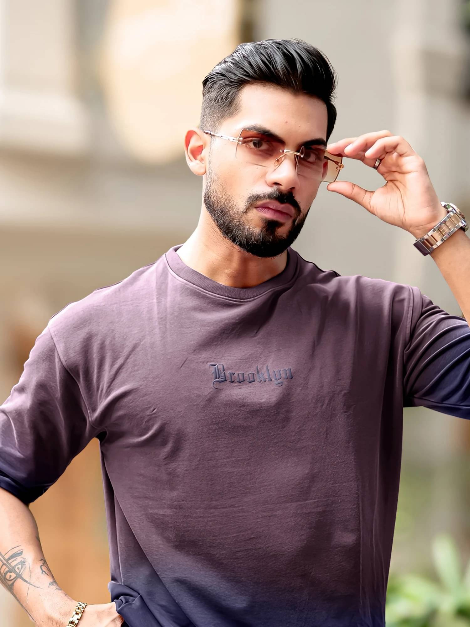 Maniac Men Cotton Blend Oversized Fit Printed T-Shirt ( Pink ) Maniac Men Cotton Blend Oversized Fit Printed T-Shirt ( Pink )