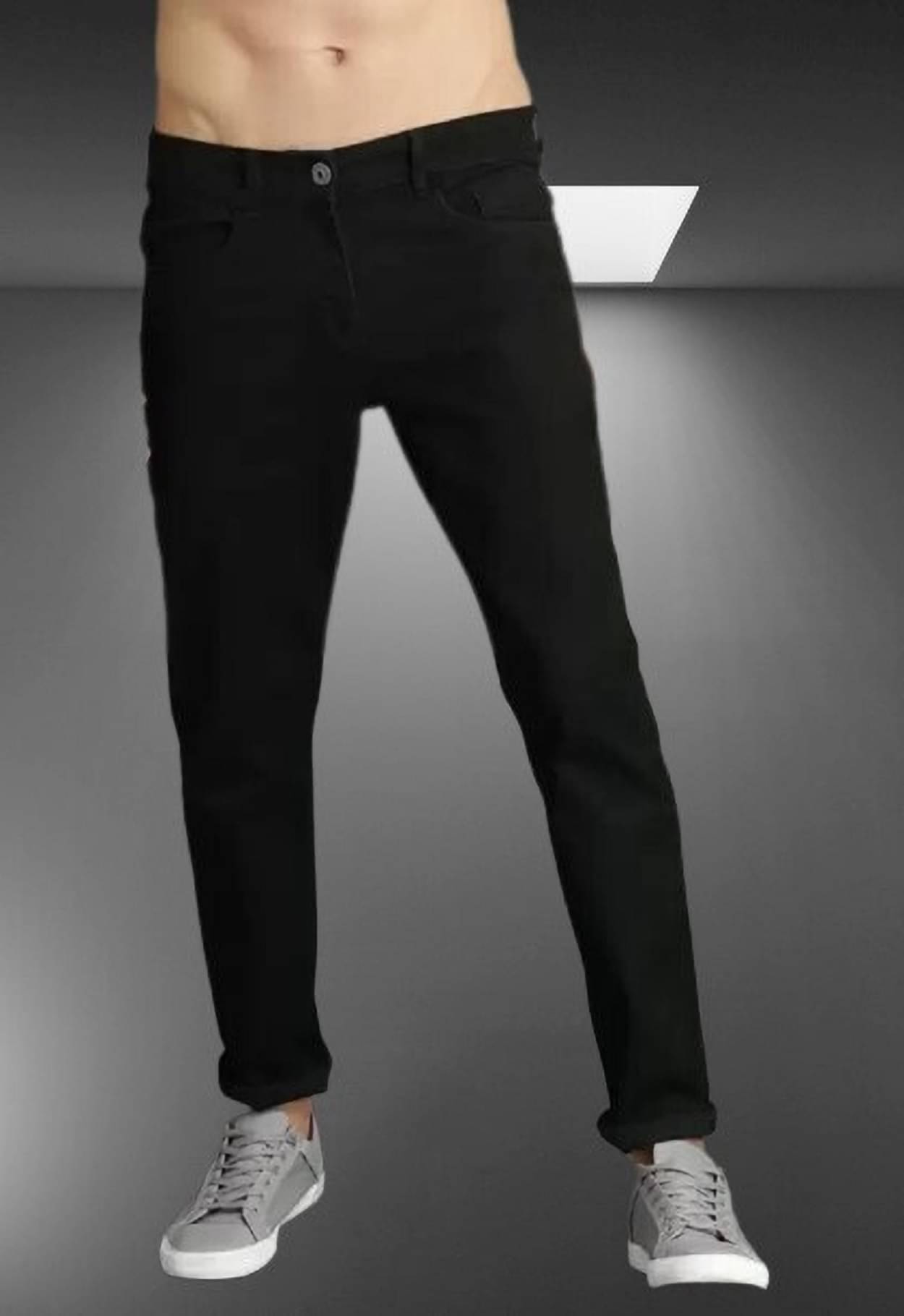 POKHINDA Slim Fit Basic Men's Jeans - Black ( Pack of 1 )     			POKHINDA Slim Fit Basic Men's Jeans - Black ( Pack of 1 )