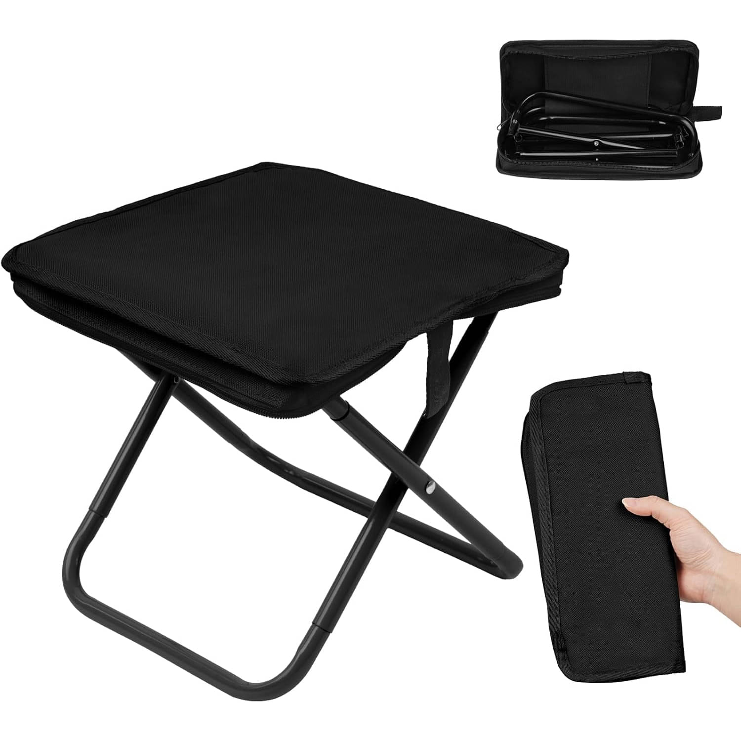 QUALIS Portable Folding Camping Stool – Lightweight, Heavy-Duty, Compact Travel Chair for Outdoor Activities QUALIS Portable Folding Camping Stool – Lightweight, Heavy-Duty, Compact Travel Chair for Outdoor Activities