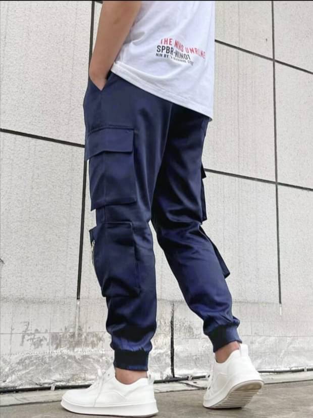     			RAAVI Blue Lycra Men's Trackpants ( Pack of 1 )