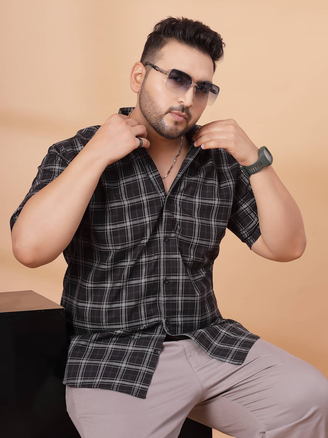 Rigo Cotton Blend Regular Fit Checks Half Sleeves Men's Casual Shirt - Multicolor ( Pack of 1 )     			Rigo Cotton Blend Regular Fit Checks Half Sleeves Men's Casual Shirt - Multicolor ( Pack of 1 )