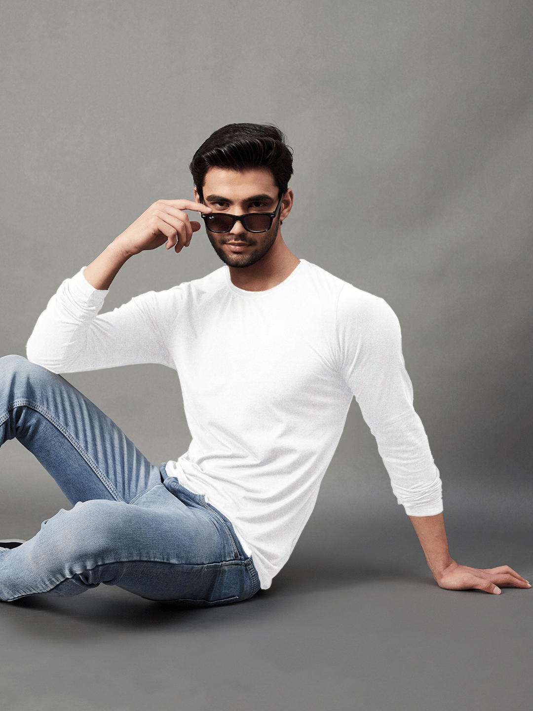 Rigo Men Cotton Slim Fit Solid T-Shirt ( White )