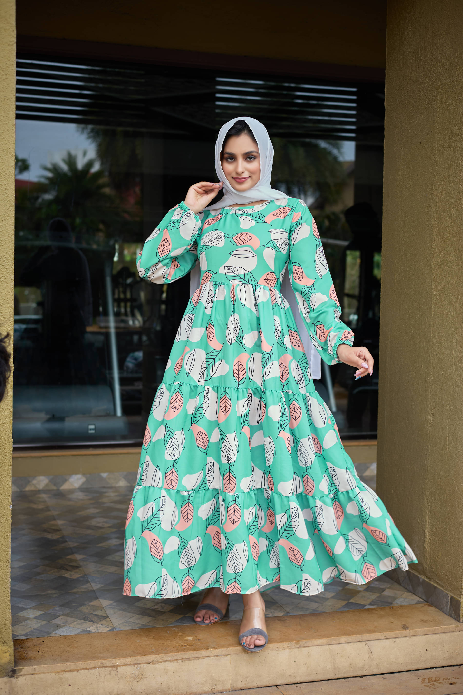     			SARINKU Satin Burqa without Hijab Multicolor ( Pack of 1 )