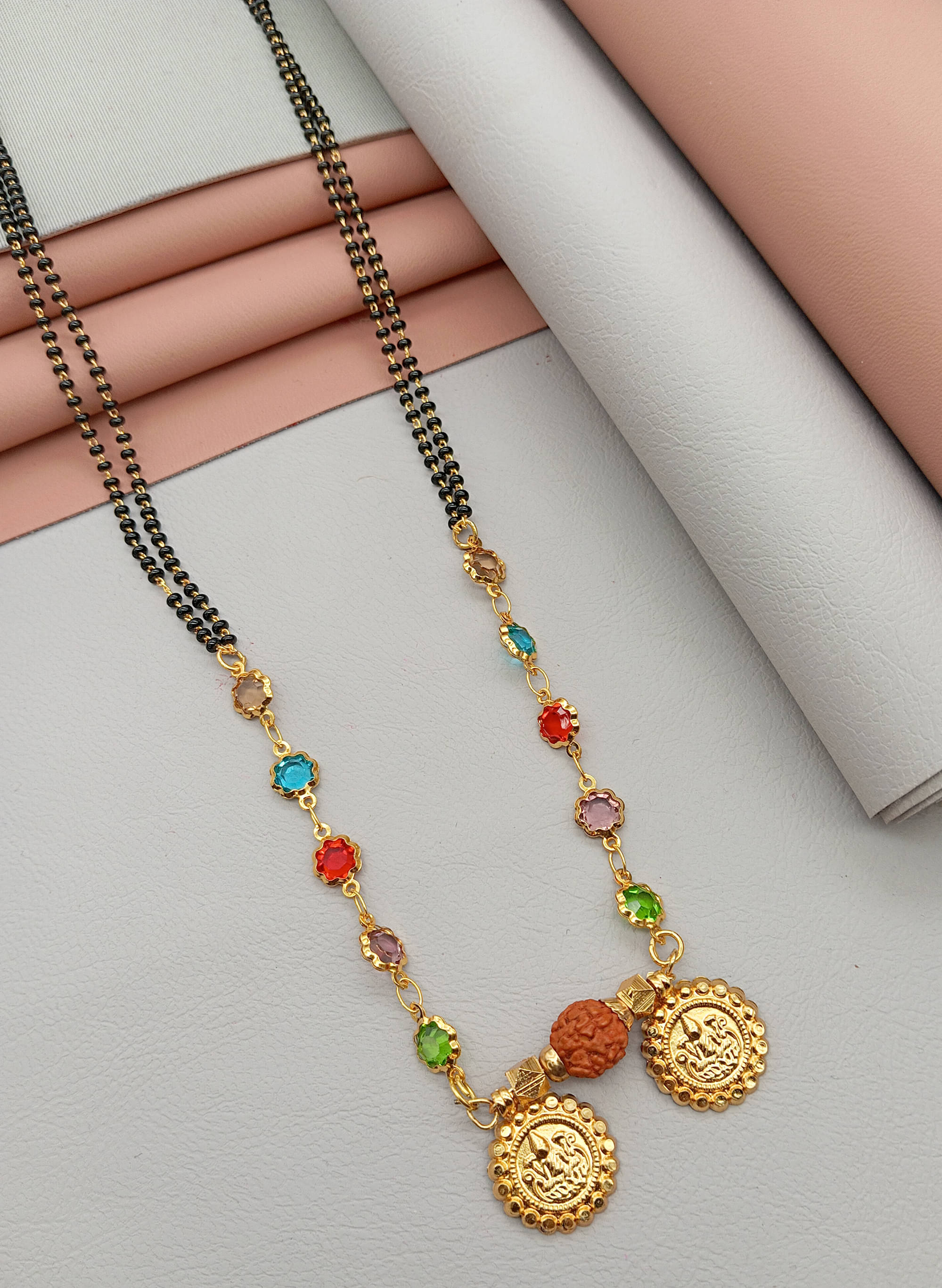 SHAKH-KRIVA Golden Mangalsutra ( Pack of 1 )     			SHAKH-KRIVA Golden Mangalsutra ( Pack of 1 )