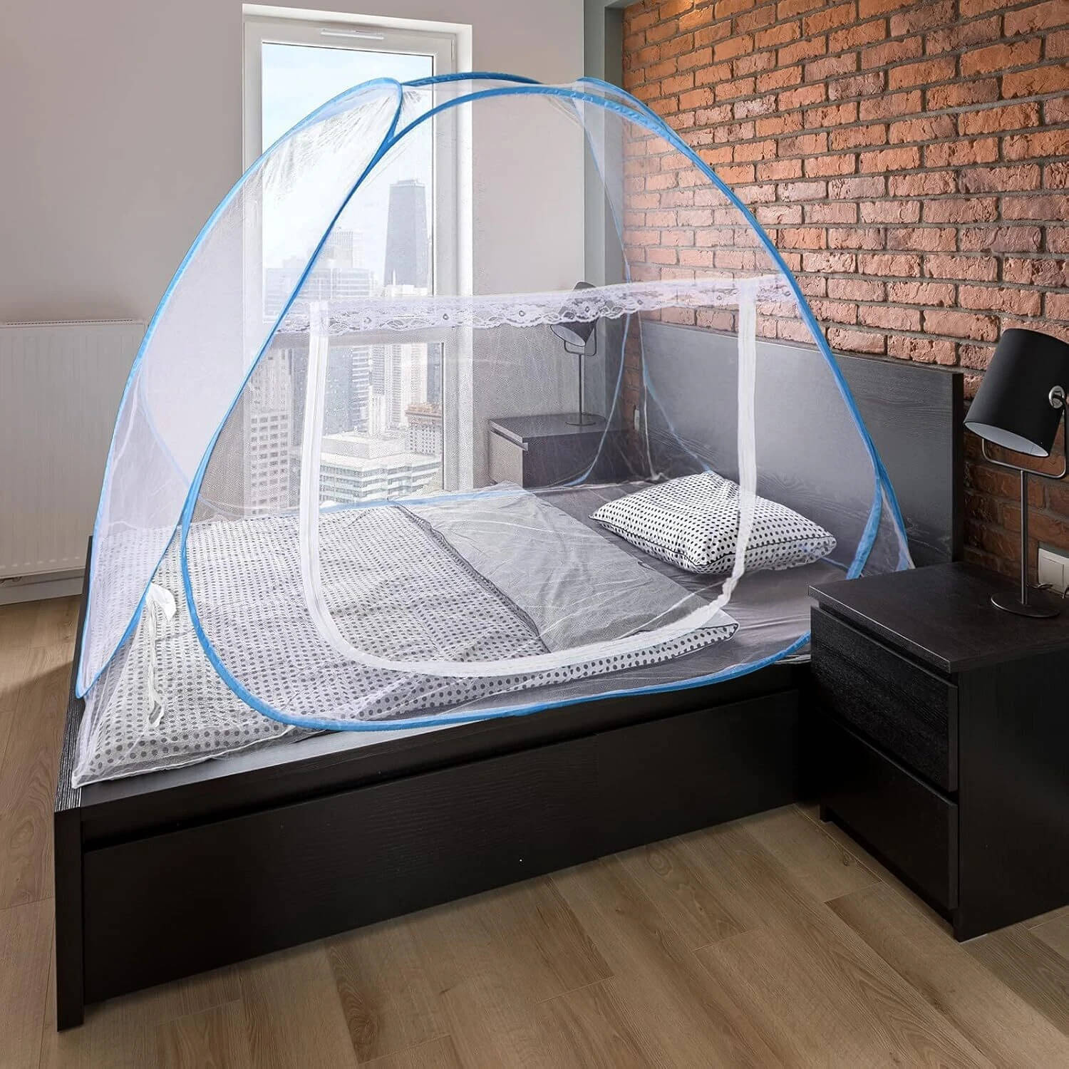     			SIFRA - Multi Polycotton Foldable Mosquito Net ( Pack of 1 )