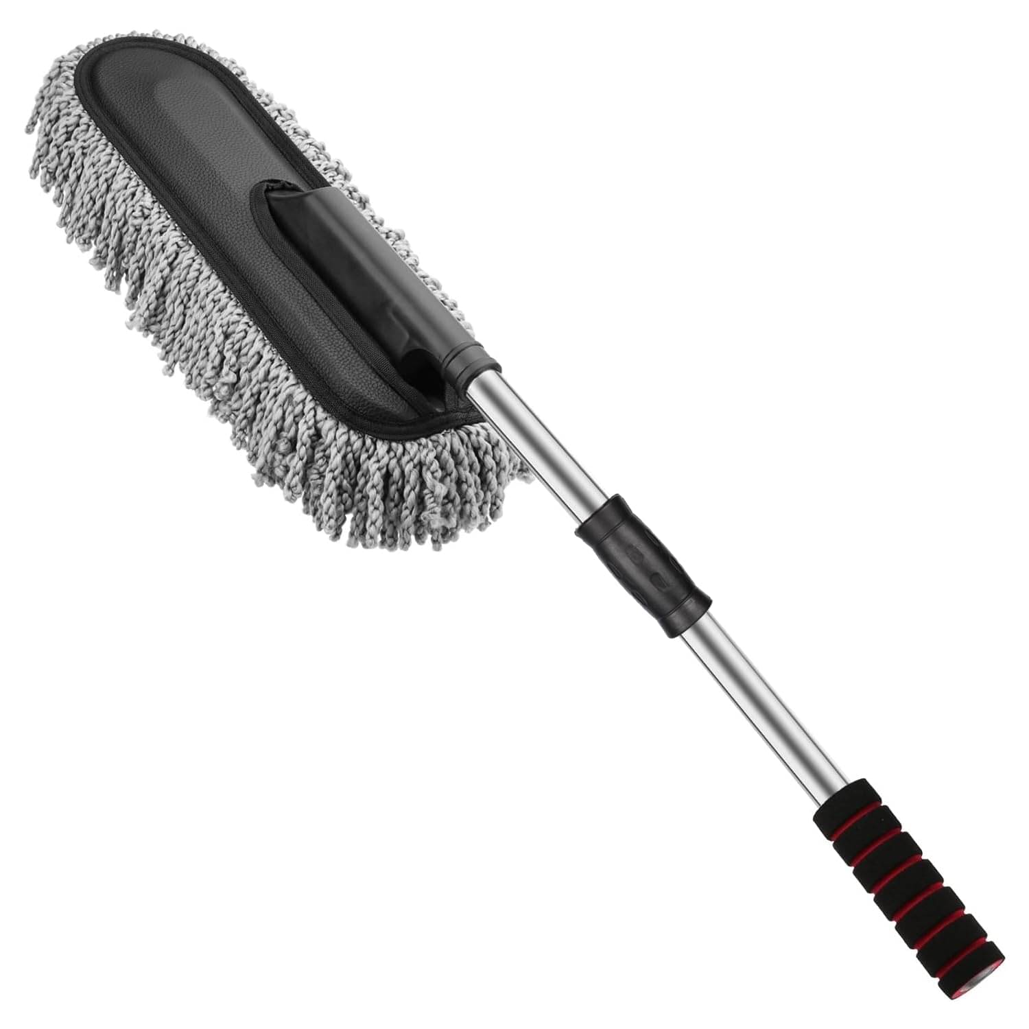     			WHIMSICAL WONDERS Soft Microfiber Car Duster Brush with Extendable Handle Wet & Dry Scratch Free Surface Cleaner Multipurpose Kitchen Accessory for Dusting Cleaning (Grey, Pack of 1)