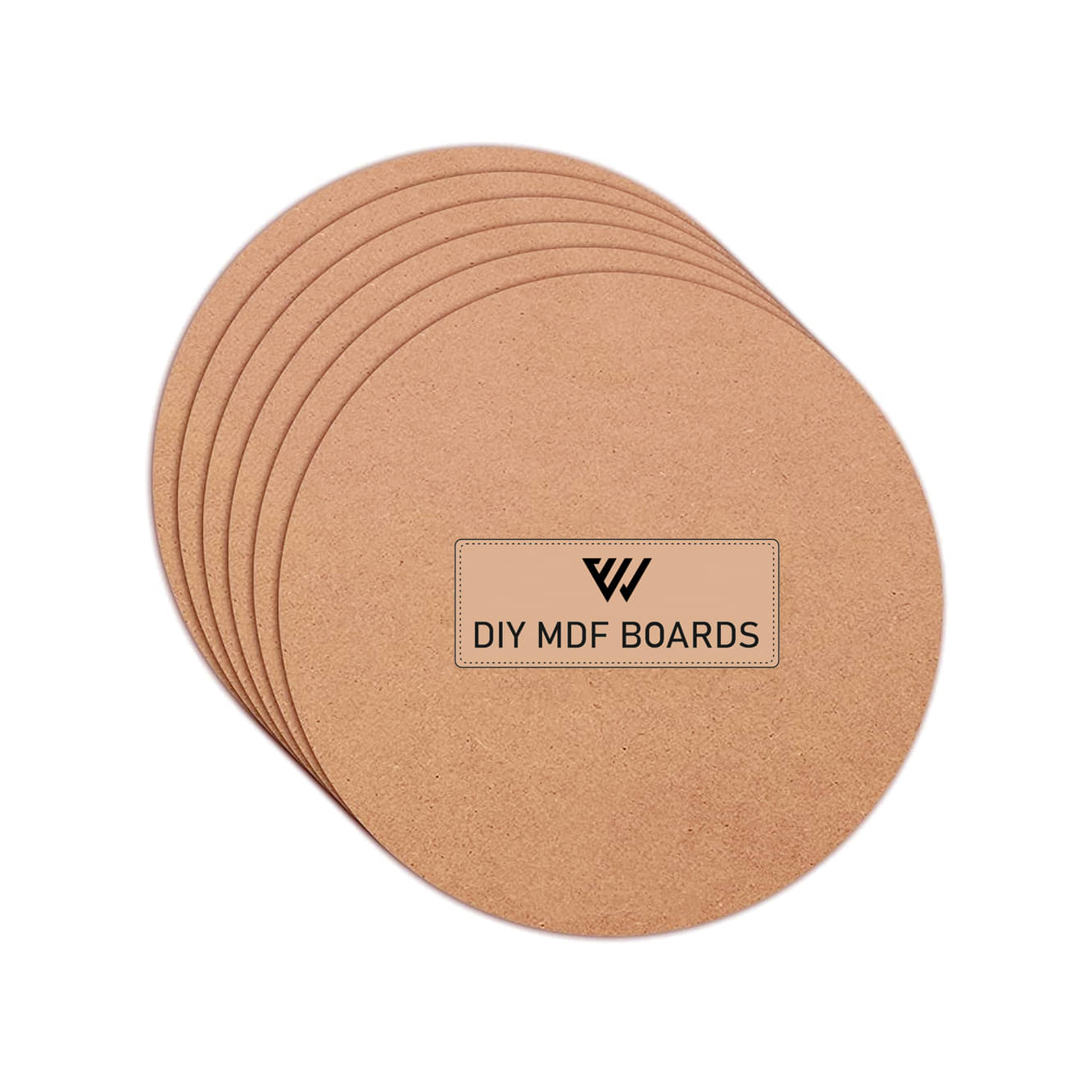     			Woxour Wood MDF Round Boards - 3 Inch 3mm Thick | Set of 25 Cutouts ( Pack of 1 )