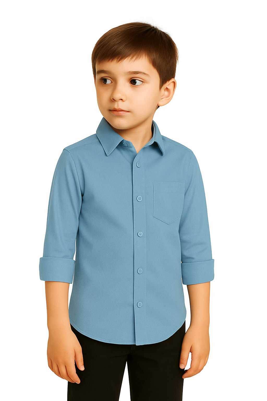     			ZAKAR STYLE Pack of 1 Boys Cotton Blend Full Sleeves Shirt ( Sky Blue )