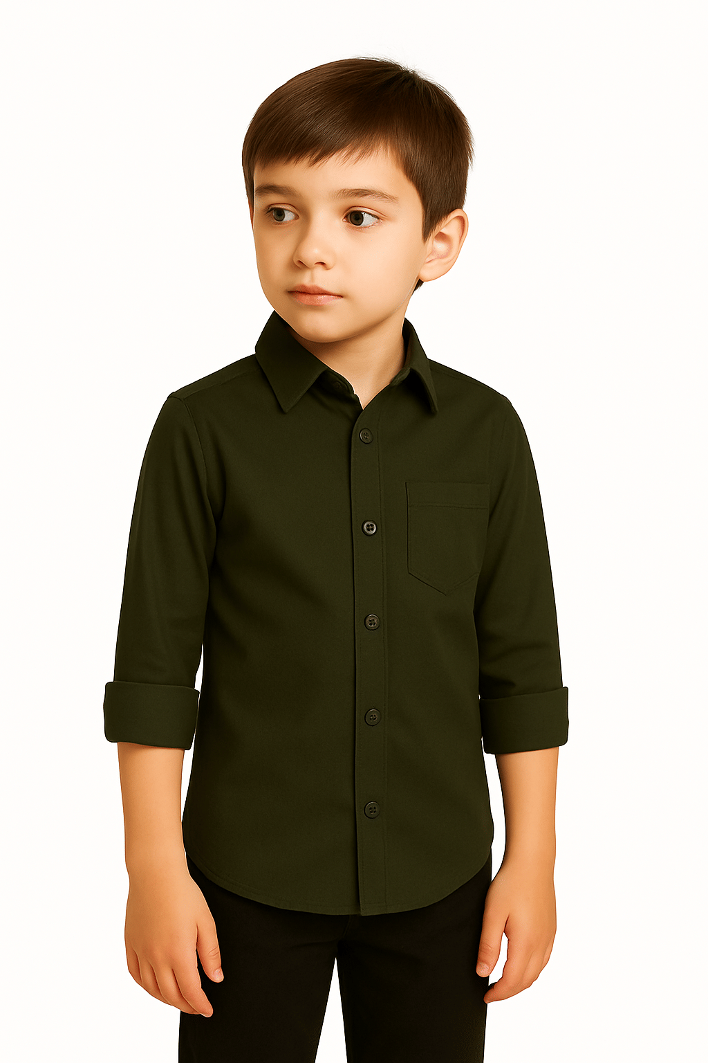     			ZAKAR STYLE Pack of 1 Boys Cotton Blend Full Sleeves Shirt ( Green )