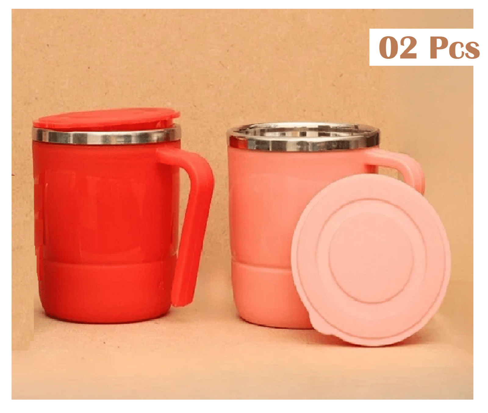     			forral Coffee Cup Mug with Lid and Handle, Insulated Double Wall Plastic Covered Stainless Steel  Hot Tea Coffee Cup Mug for Kids Girls, Students, Travel Mug