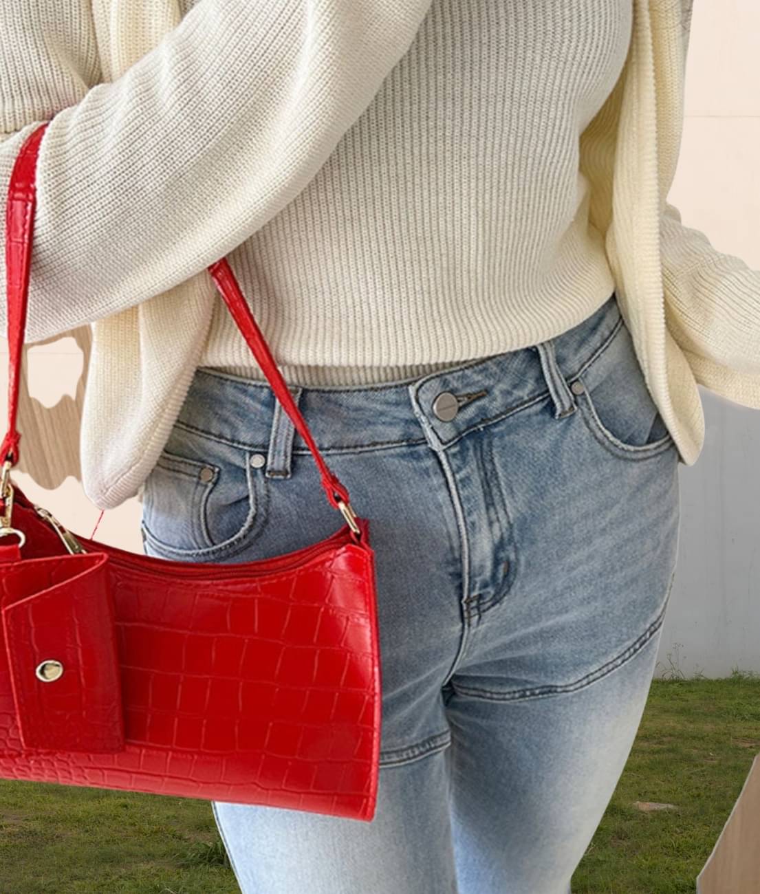     			gufrina Shoulder Bag PU Set of 1 ( Red )