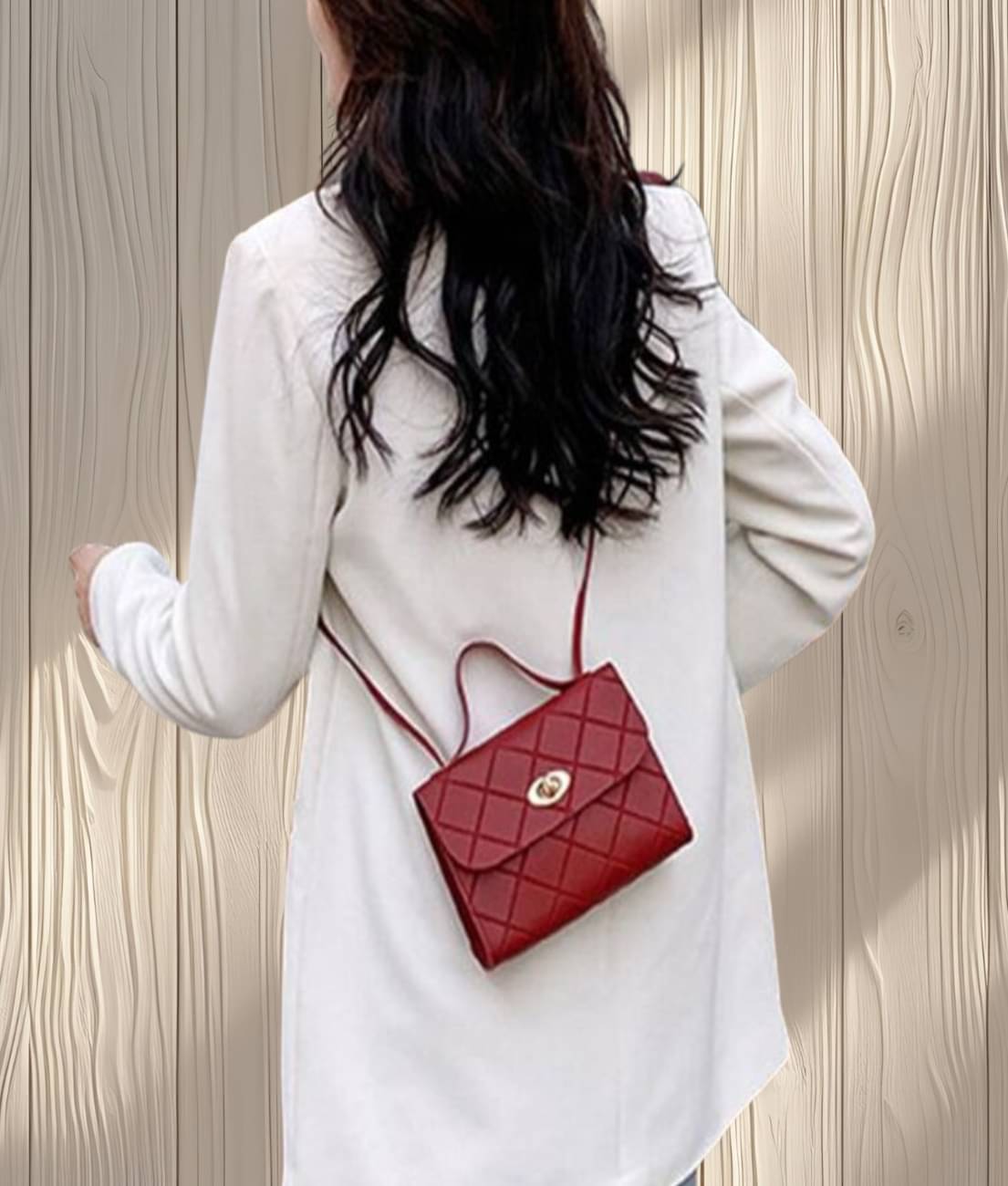     			gufrina Sling Bag PU Set of 1 ( Maroon )