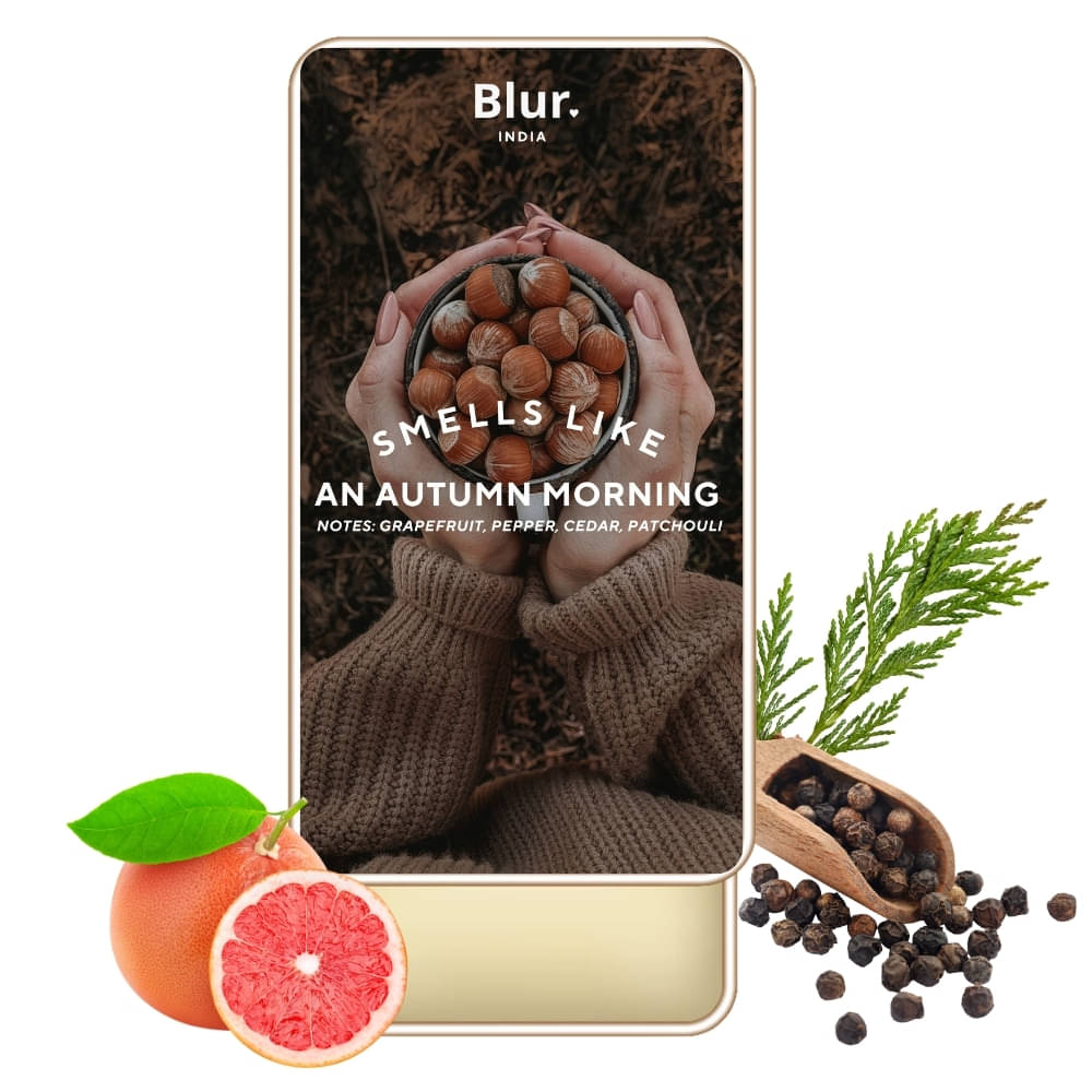 BLUR India Smells Like An Autumn Morning Solid Perfume Notes: Grapefruit, Pepper, Cedar, Patchouli BLUR India Smells Like An Autumn Morning Solid Perfume Notes: Grapefruit, Pepper, Cedar, Patchouli