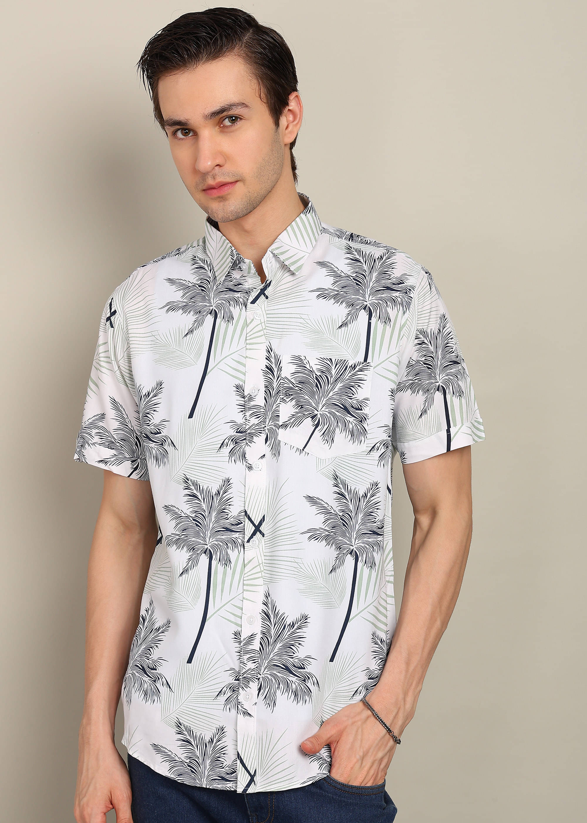 BLYNK Poly Cotton Regular Fit Printed Half Sleeves Men's Casual Shirt - Grey ( Pack of 1 ) BLYNK Poly Cotton Regular Fit Printed Half Sleeves Men's Casual Shirt - Grey ( Pack of 1 )