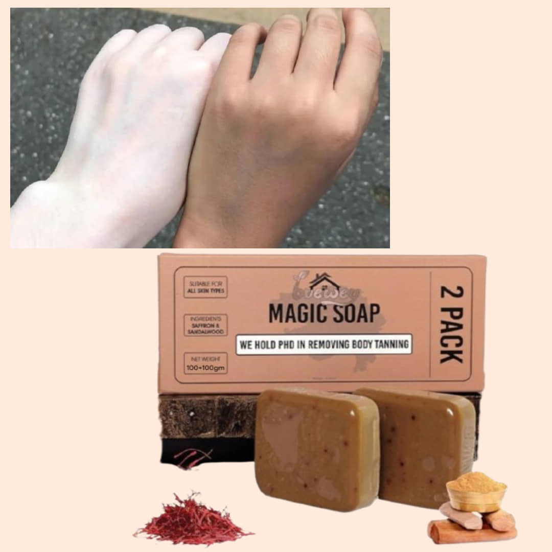 BUEWEY Beauty GHARI Soap Magic And Saffron Bath Soap for All Skin Type ( Pack of 2 )