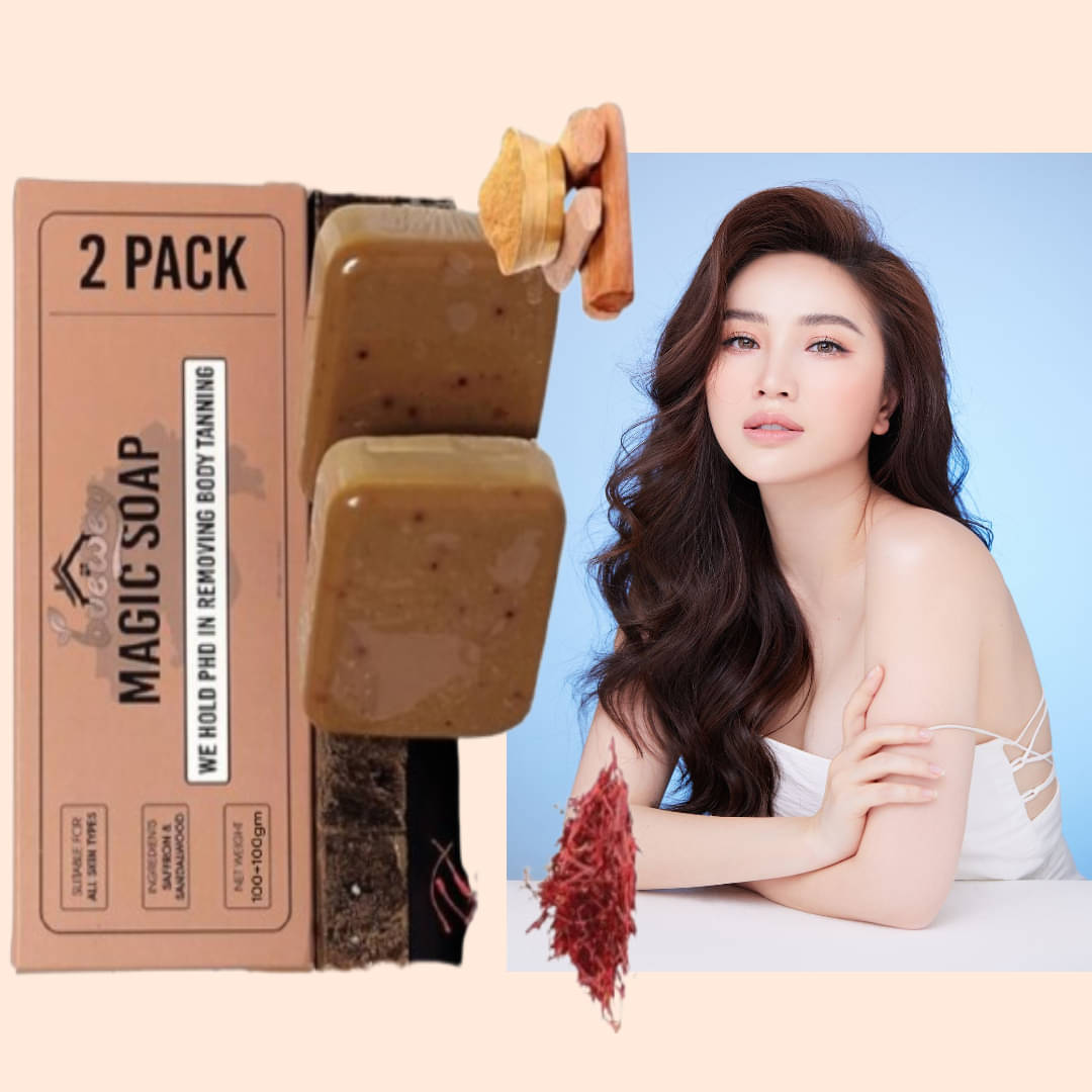     			BUEWEY Beauty GHARI Soap Magic And Saffron Bath Soap for All Skin Type ( Pack of 2 )