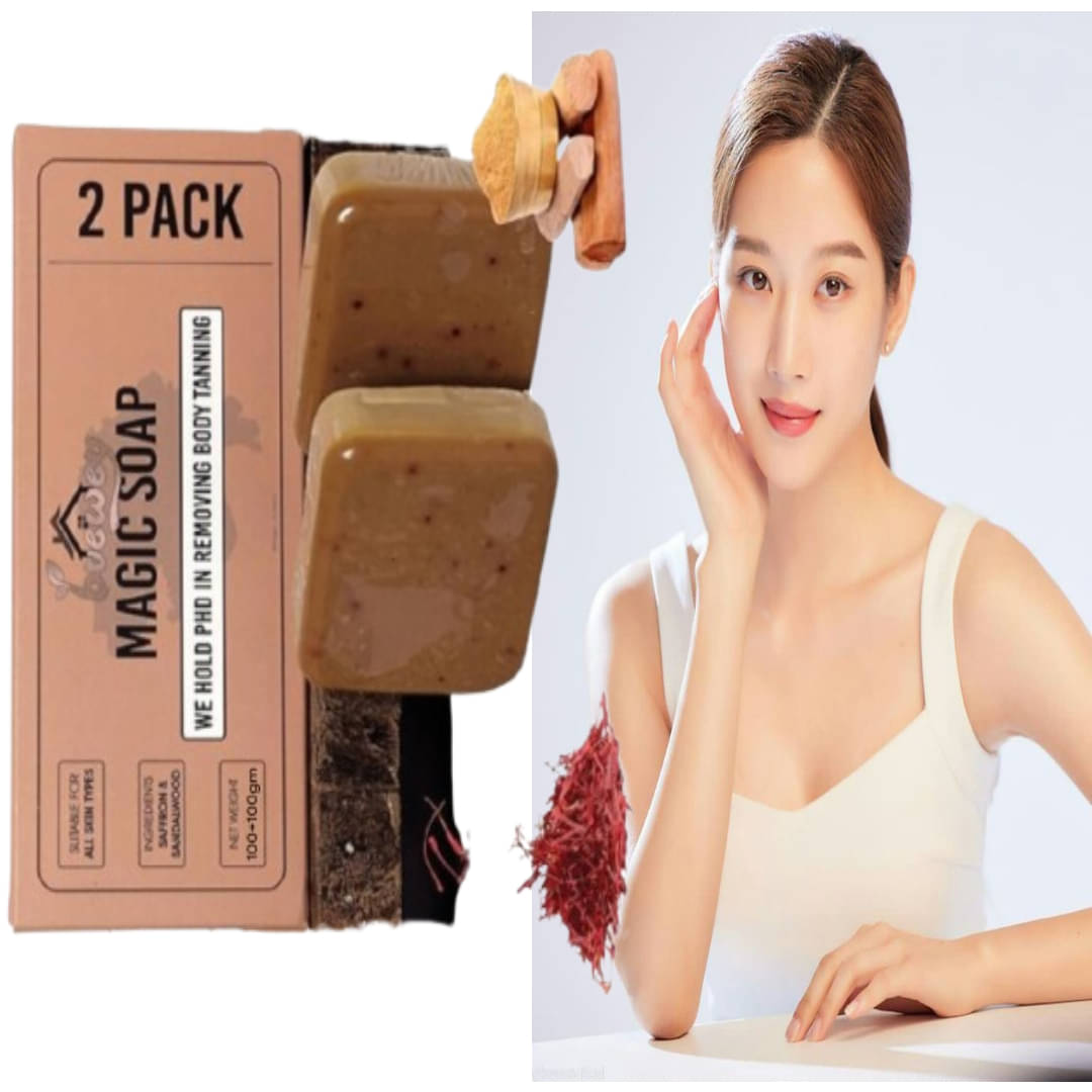     			BUEWEY Beauty GHARI Soap Magic And Saffron Bath Soap for All Skin Type ( Pack of 2 )