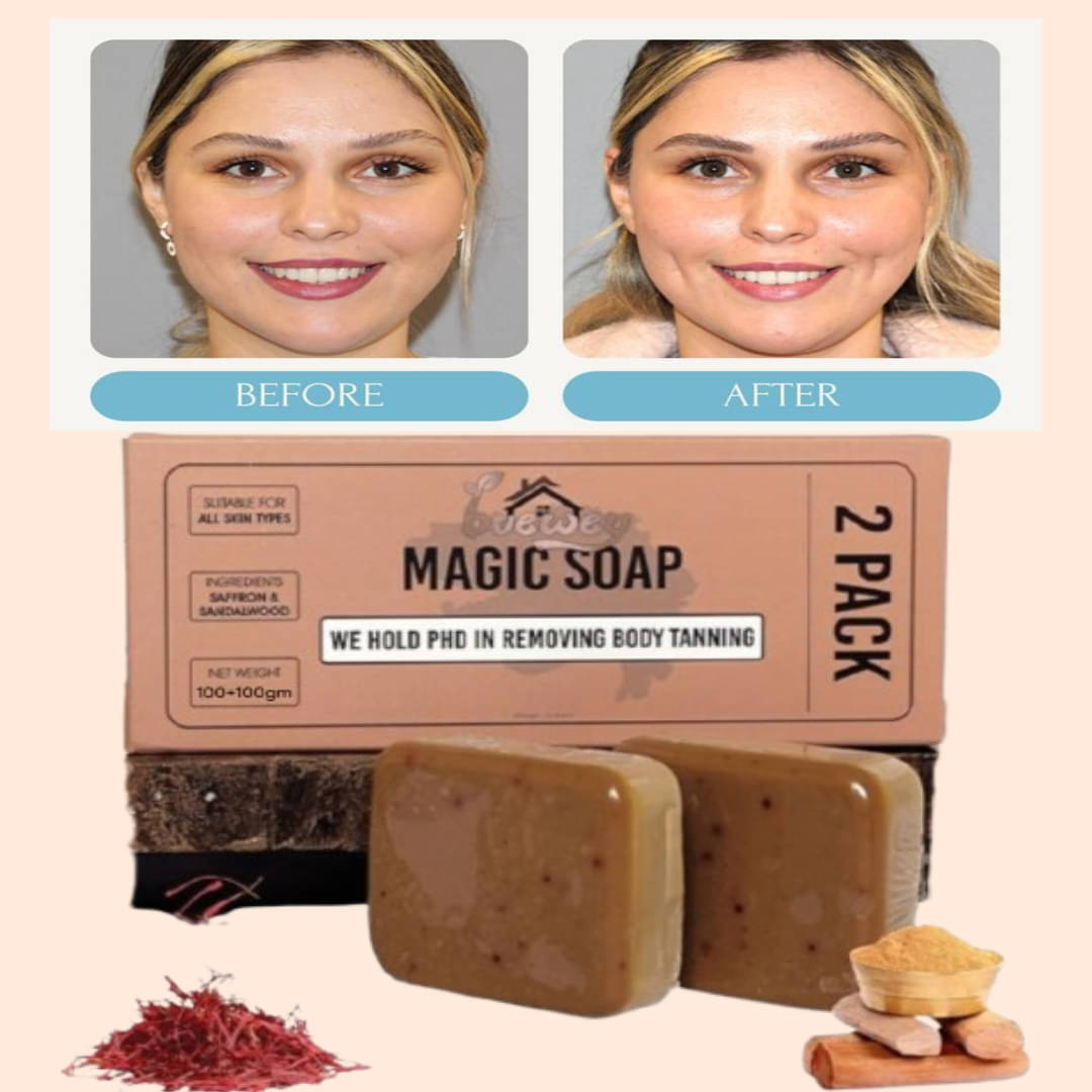     			BUEWEY Beauty GHARI Soap Magic And Saffron Bath Soap for All Skin Type ( Pack of 2 )