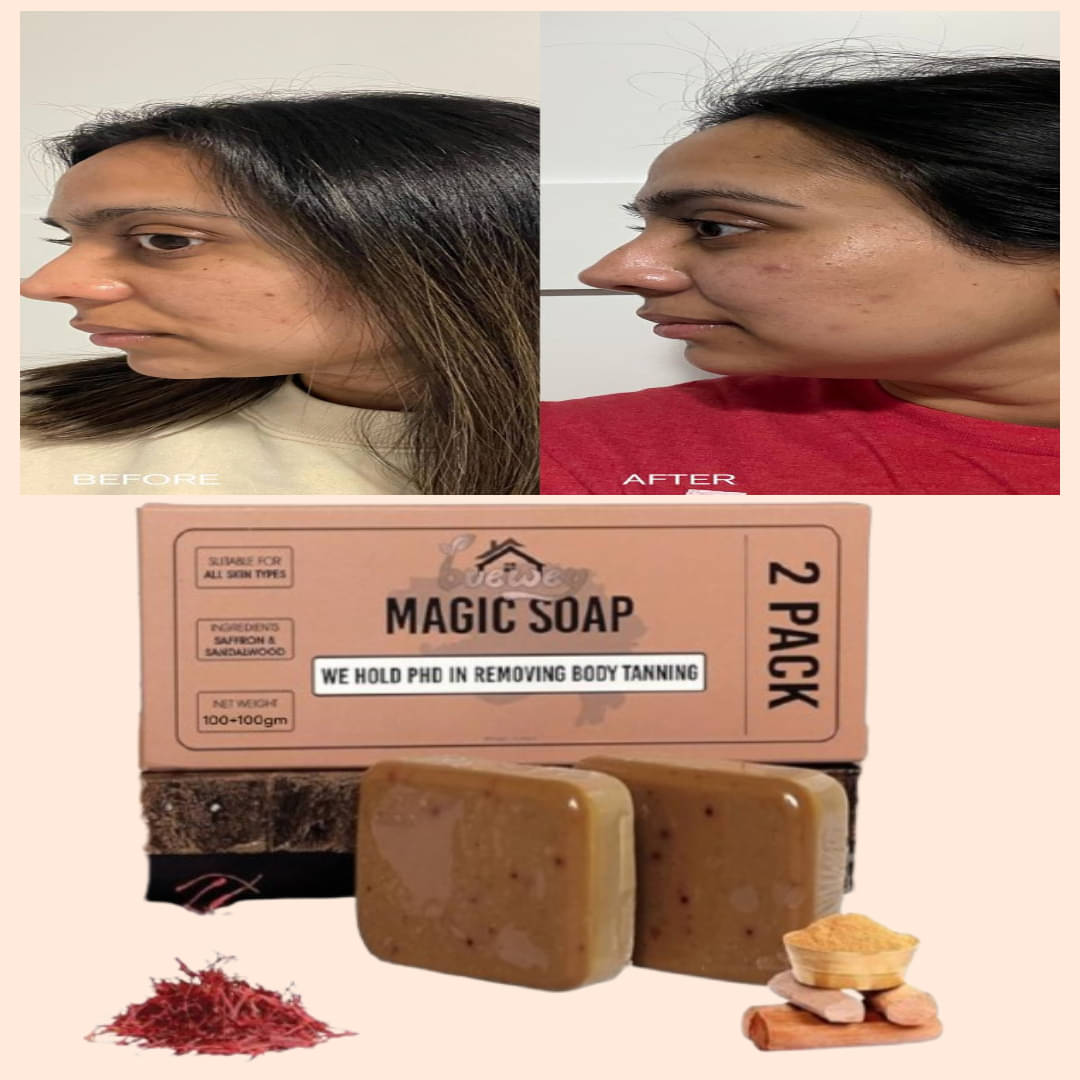     			BUEWEY Beauty GHARI Soap Magic And Saffron Bath Soap for All Skin Type ( Pack of 2 )