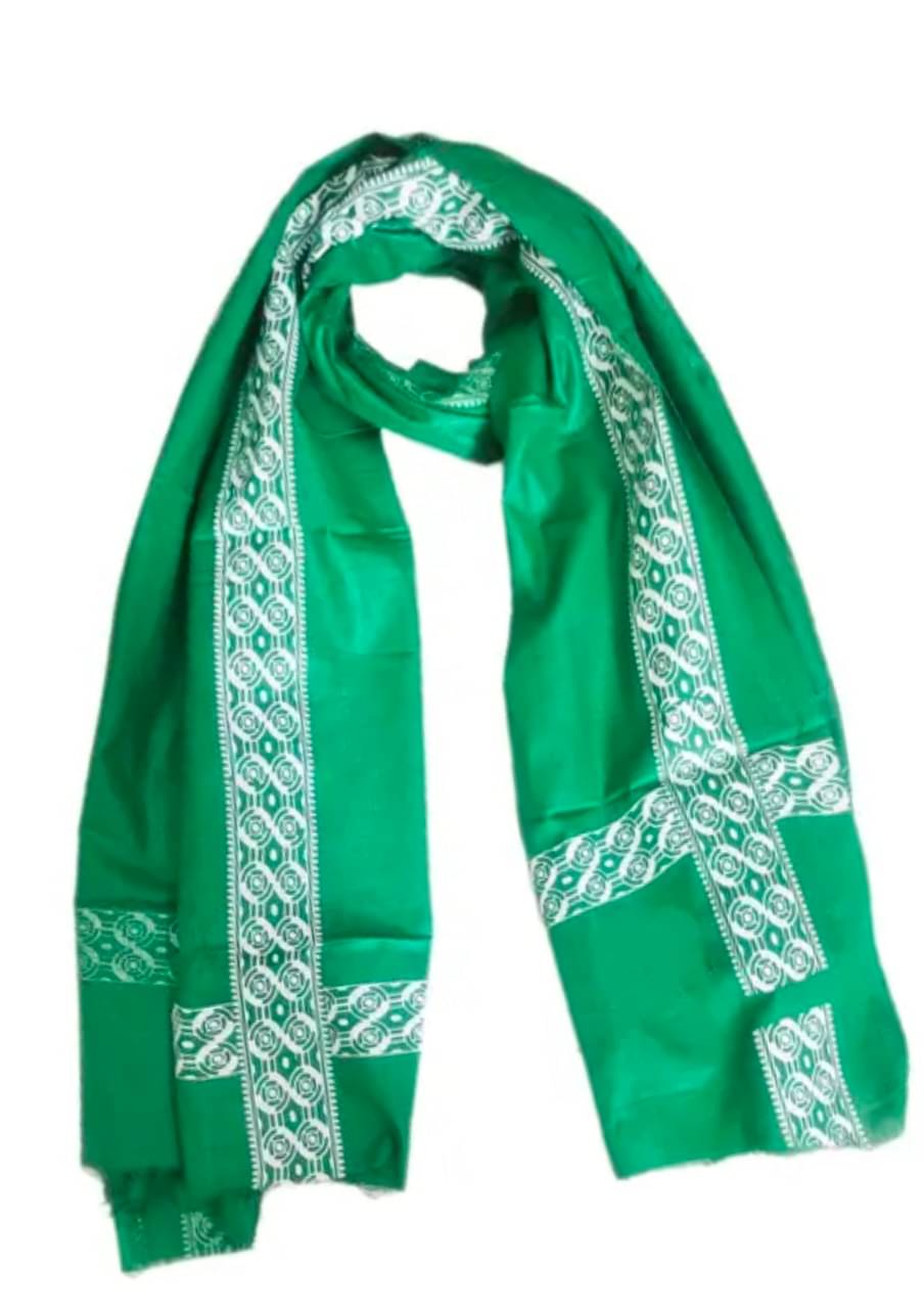     			CollectiveStitch Green Cotton Men's Stoles ( Pack of 1 )