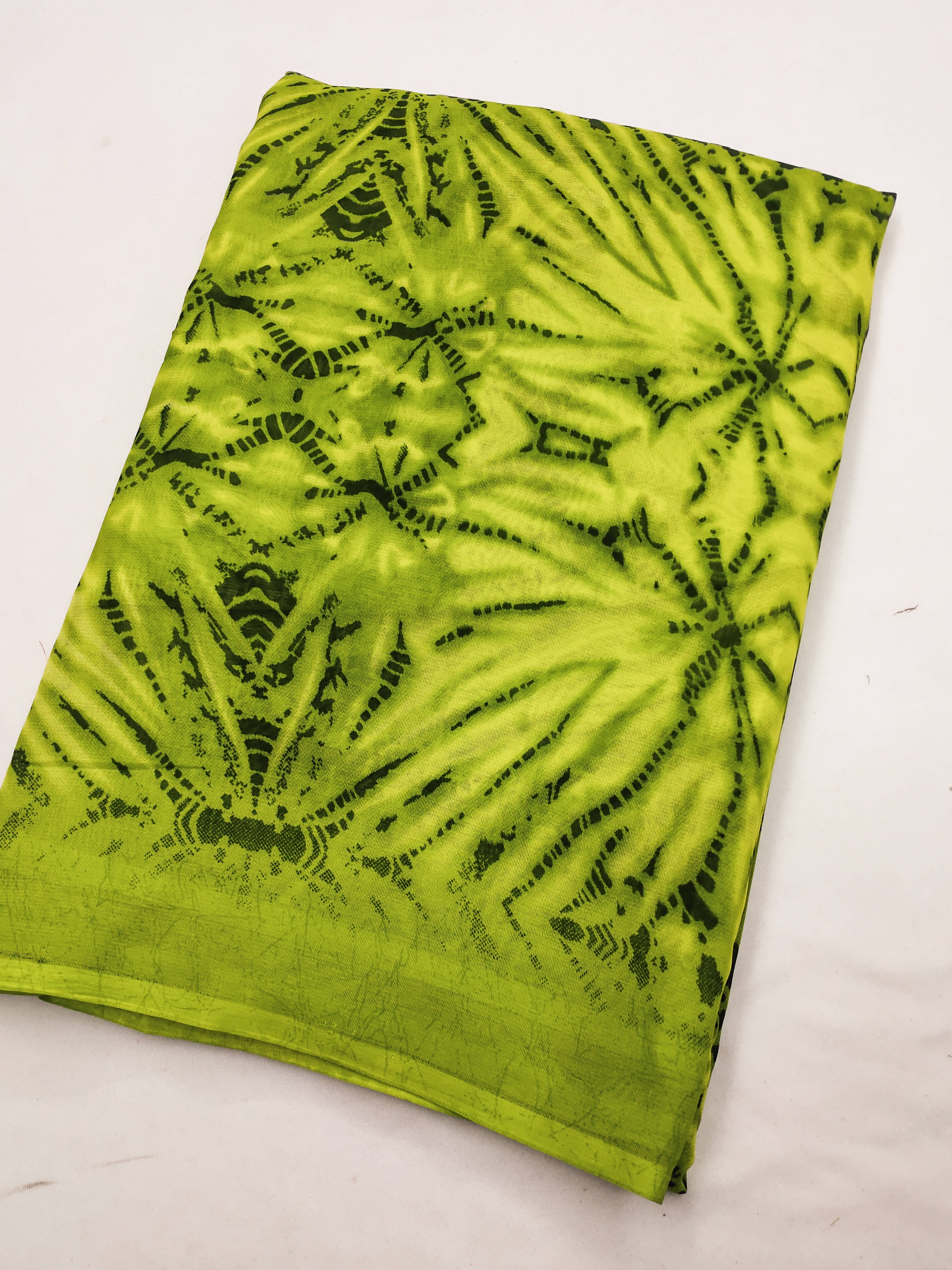 Kashvi Sarees Georgette Printed Chanderi saree With Unstitched Blouse Piece ( Green ) Kashvi Sarees Georgette Printed Chanderi saree With Unstitched Blouse Piece ( Green )