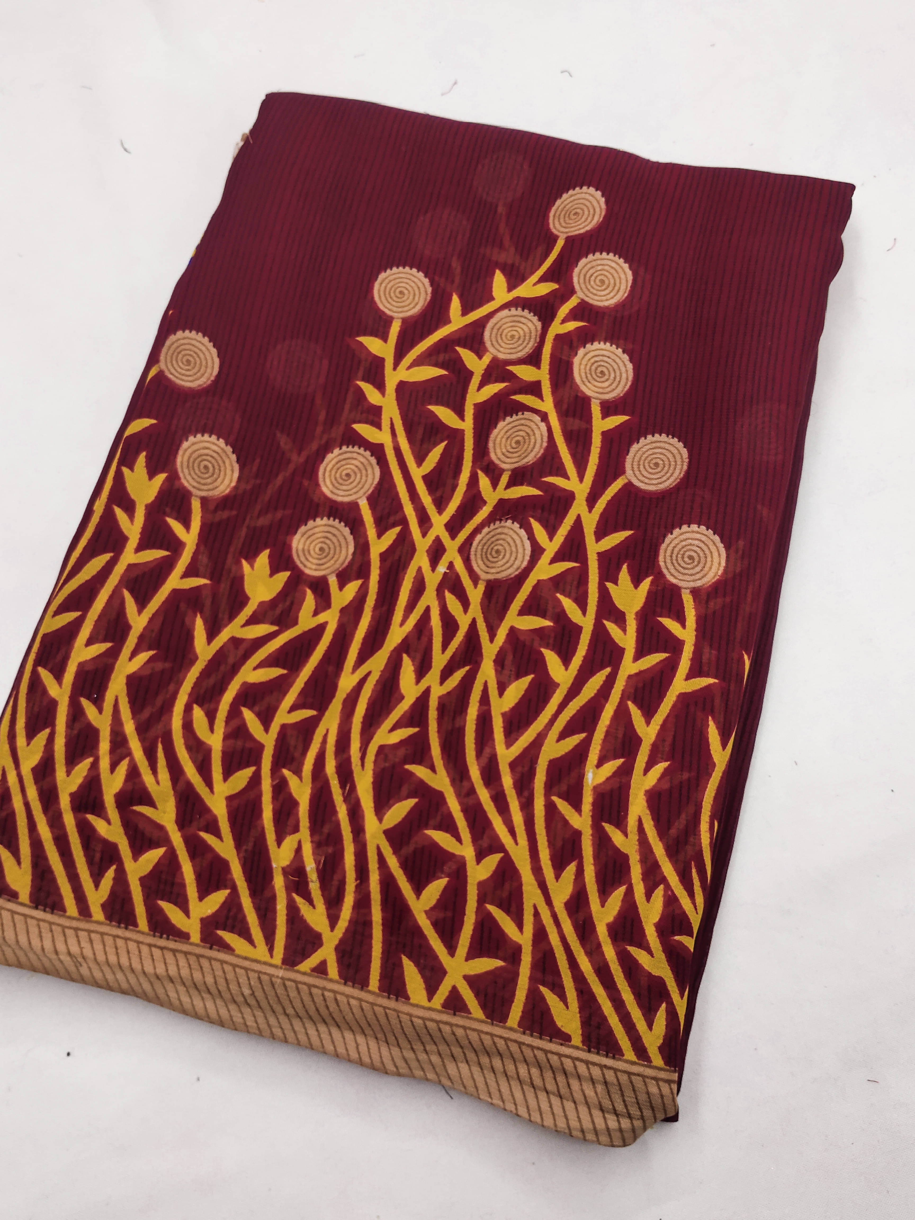     			Kashvi Sarees Georgette Printed Chanderi saree With Unstitched Blouse Piece ( Red )