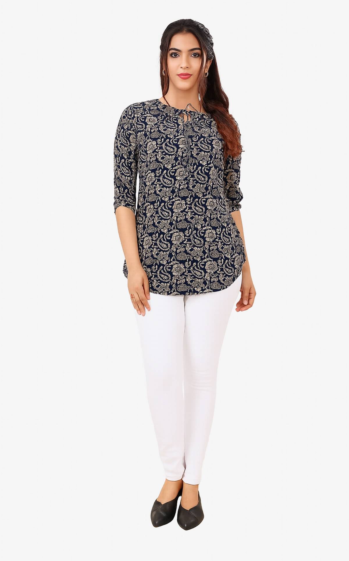     			Meher Impex Women's Crepe Tunic ( Blue )