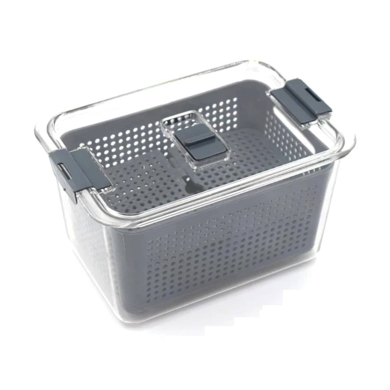     			Overalza 2.1 Ltr Multipurpose Container | 1 Pc Fridge Organizer | Plastic Fridge Food Storage Bins for Vegetables & Fruits