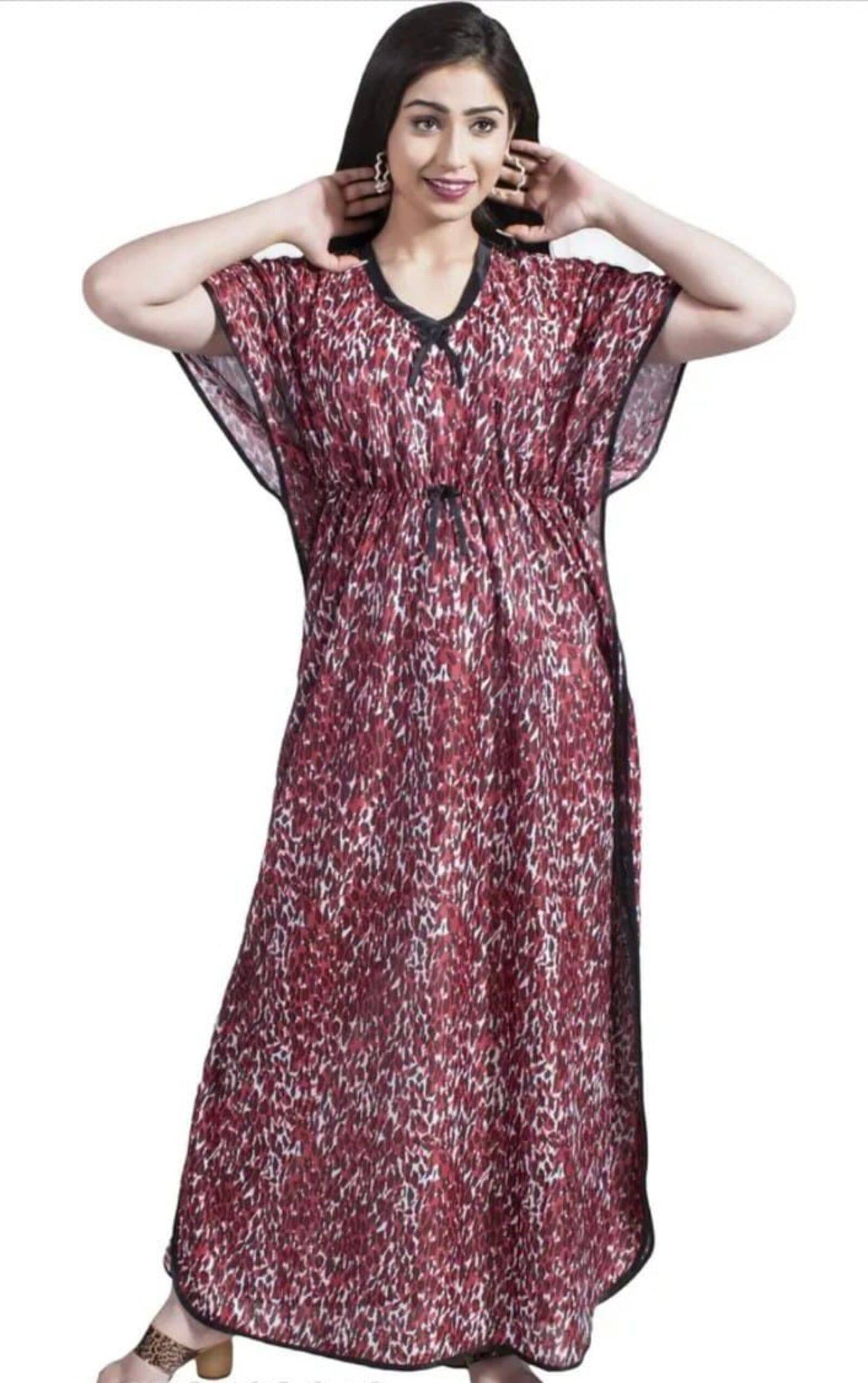 SHREE MARUTINANDAN Red Lycra Women's Nightwear Nighty & Night Gowns ( Pack of 1 ) SHREE MARUTINANDAN Red Lycra Women's Nightwear Nighty & Night Gowns ( Pack of 1 )