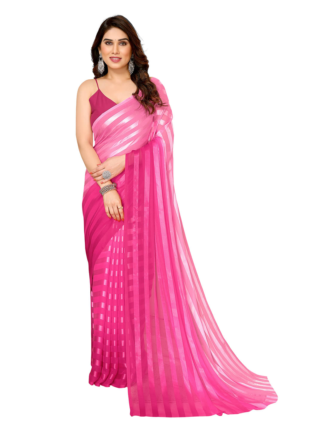 Kashvi Sarees Satin Embellished Kasavu Saree With Unstitched Blouse Piece ( Pink ) Kashvi Sarees Satin Embellished Kasavu Saree With Unstitched Blouse Piece ( Pink )