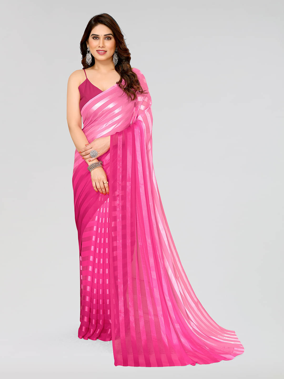 Kashvi Sarees Satin Embellished Kasavu Saree With Unstitched Blouse Piece ( Pink ) Kashvi Sarees Satin Embellished Kasavu Saree With Unstitched Blouse Piece ( Pink )