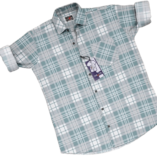 Nexra Creation Cotton Blend Regular Fit Checks Full Sleeves Men's Casual Shirt - Teal ( Pack of 1 ) Nexra Creation Cotton Blend Regular Fit Checks Full Sleeves Men's Casual Shirt - Teal ( Pack of 1 )