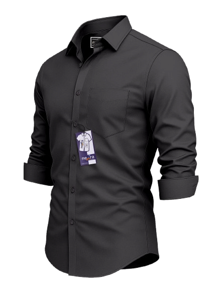     			Nexra Creation Cotton Blend Regular Fit Solids Full Sleeves Men's Casual Shirt - Black ( Pack of 1 )