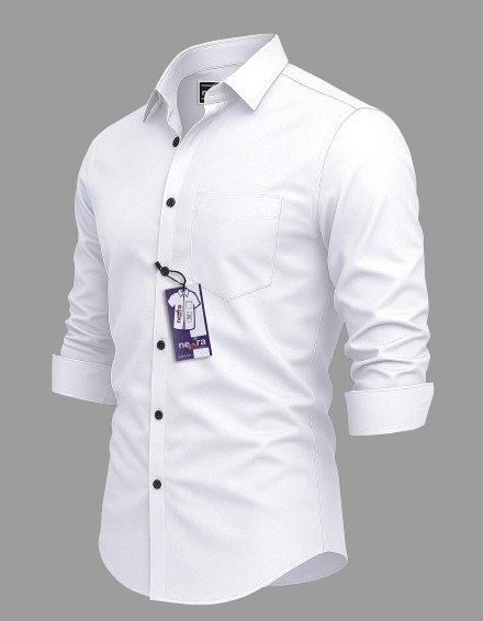     			Nexra Creation Cotton Blend Regular Fit Solids Full Sleeves Men's Casual Shirt - White ( Pack of 1 )