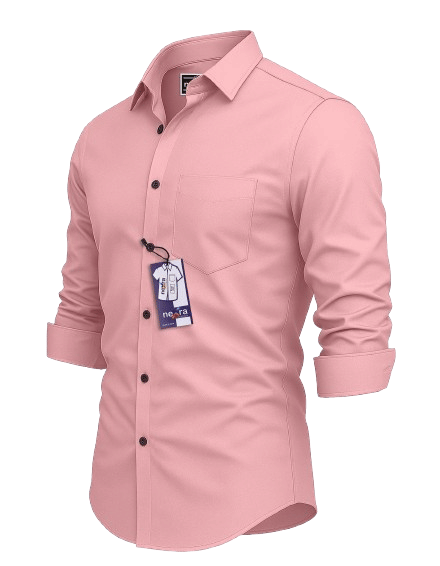     			Nexra Creation Cotton Blend Regular Fit Solids Full Sleeves Men's Casual Shirt - Peach ( Pack of 1 )