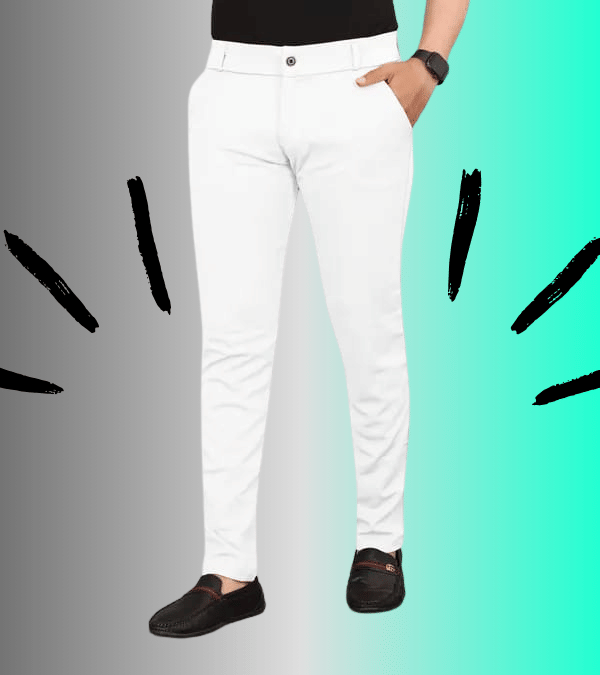     			micotti Slim Flat Men's Chinos - White ( Pack of 1 )