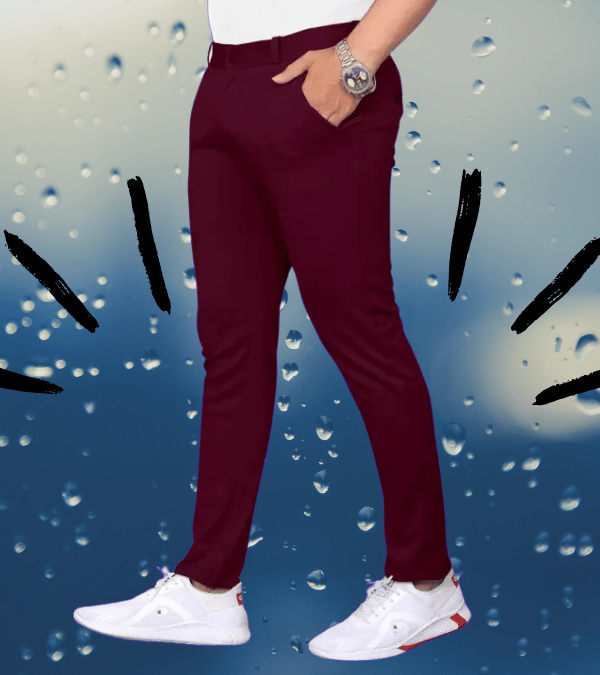     			micotti Slim Flat Men's Chinos - Maroon ( Pack of 1 )