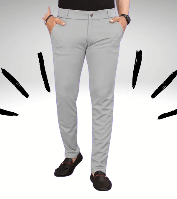     			micotti Slim Flat Men's Chinos - Grey ( Pack of 1 )