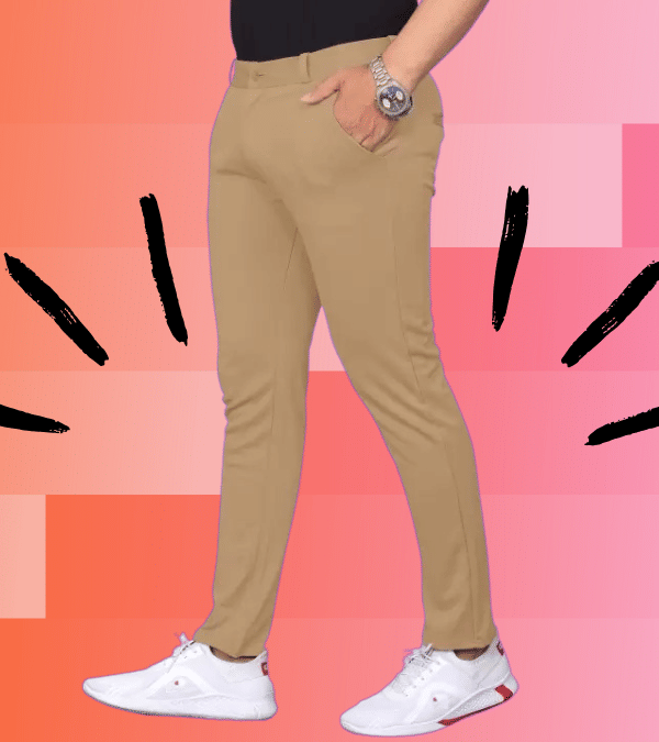     			micotti Slim Flat Men's Chinos - Khaki ( Pack of 1 )