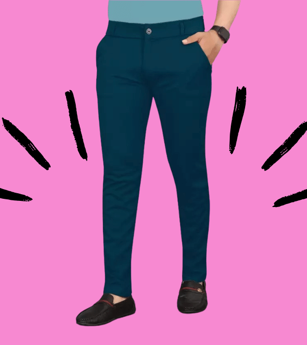     			micotti Slim Flat Men's Chinos - Teal ( Pack of 1 )