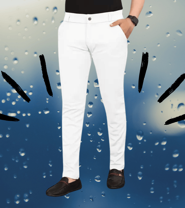     			micotti Slim Flat Men's Chinos - White ( Pack of 1 )