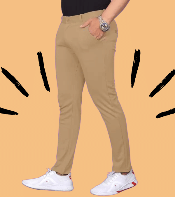     			micotti Slim Flat Men's Chinos - Khaki ( Pack of 1 )