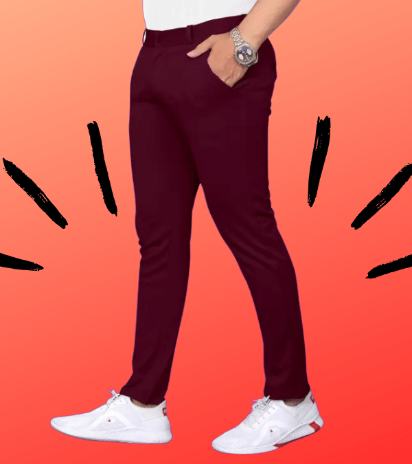     			micotti Slim Flat Men's Chinos - Maroon ( Pack of 1 )