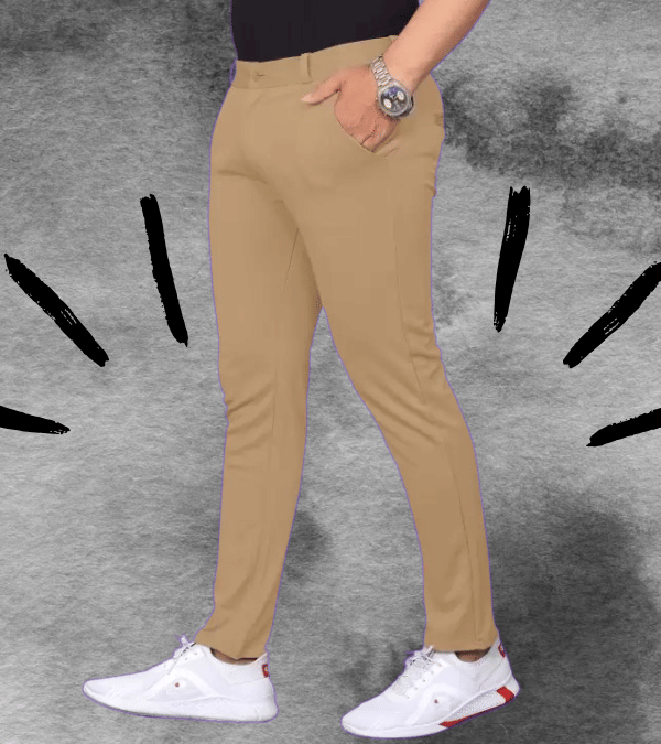     			micotti Slim Flat Men's Chinos - Khaki ( Pack of 1 )