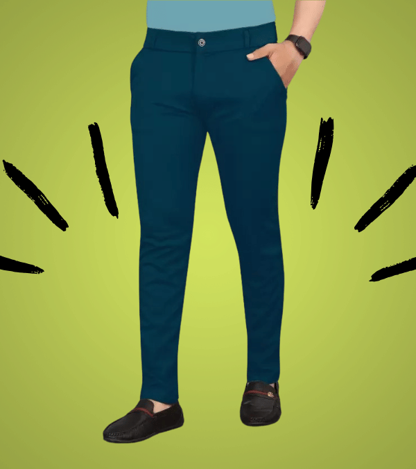     			micotti Slim Flat Men's Chinos - Teal ( Pack of 1 )