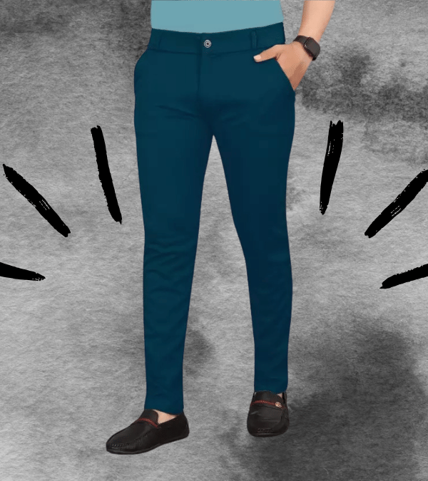     			micotti Slim Flat Men's Chinos - Teal ( Pack of 1 )